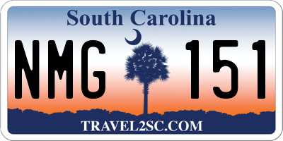 SC license plate NMG151
