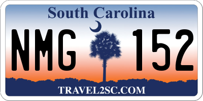 SC license plate NMG152