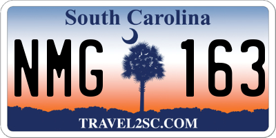 SC license plate NMG163