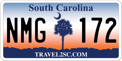 SC license plate NMG172