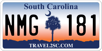 SC license plate NMG181