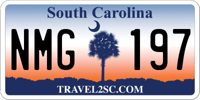 SC license plate NMG197