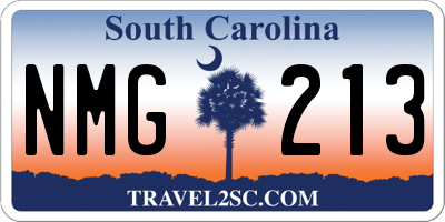 SC license plate NMG213