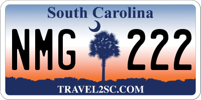 SC license plate NMG222