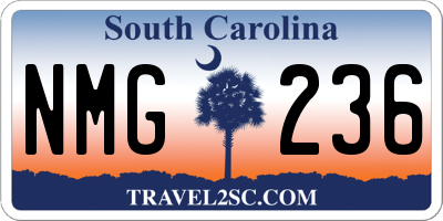 SC license plate NMG236