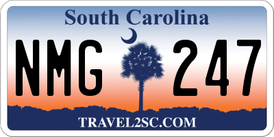SC license plate NMG247