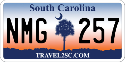 SC license plate NMG257