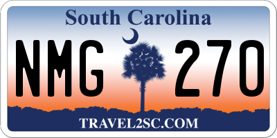 SC license plate NMG270