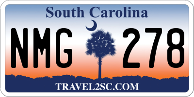 SC license plate NMG278