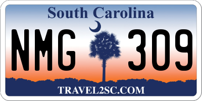 SC license plate NMG309