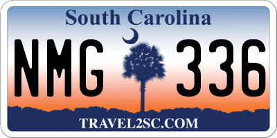SC license plate NMG336