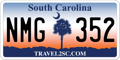 SC license plate NMG352
