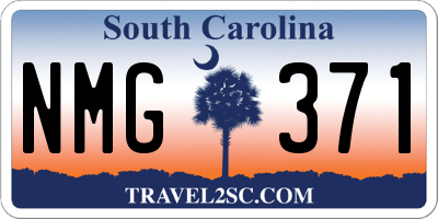 SC license plate NMG371