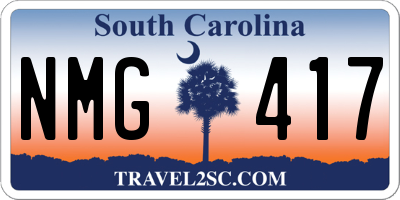 SC license plate NMG417