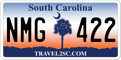 SC license plate NMG422