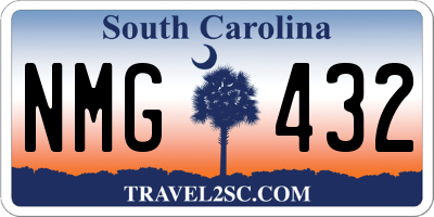 SC license plate NMG432