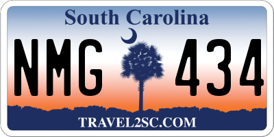 SC license plate NMG434