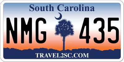 SC license plate NMG435
