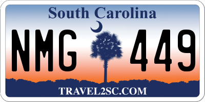 SC license plate NMG449