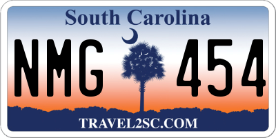 SC license plate NMG454