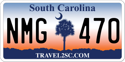 SC license plate NMG470