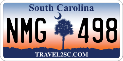 SC license plate NMG498