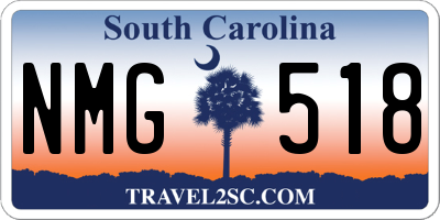 SC license plate NMG518