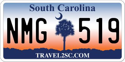 SC license plate NMG519