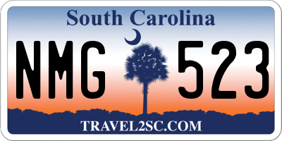 SC license plate NMG523