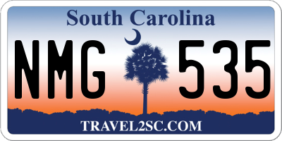 SC license plate NMG535