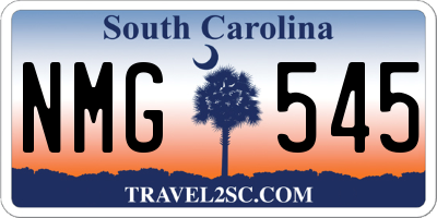 SC license plate NMG545