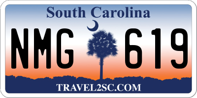 SC license plate NMG619