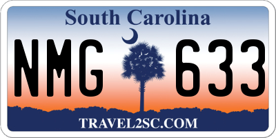 SC license plate NMG633