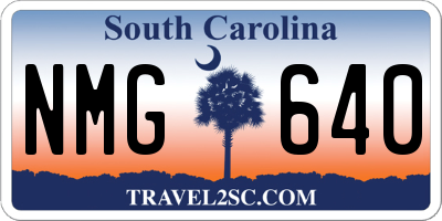 SC license plate NMG640