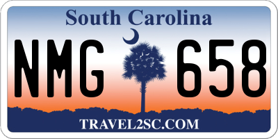 SC license plate NMG658