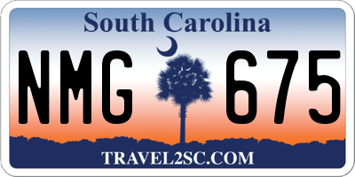 SC license plate NMG675