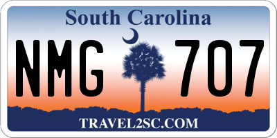 SC license plate NMG707