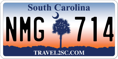 SC license plate NMG714