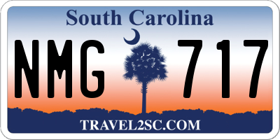 SC license plate NMG717