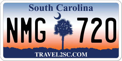 SC license plate NMG720