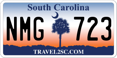 SC license plate NMG723
