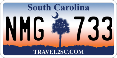 SC license plate NMG733