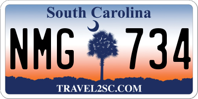 SC license plate NMG734