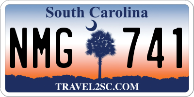 SC license plate NMG741
