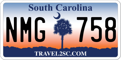 SC license plate NMG758