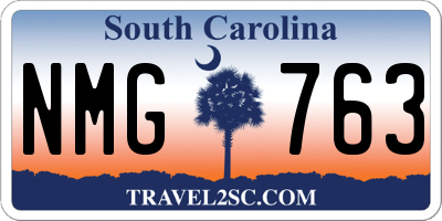 SC license plate NMG763