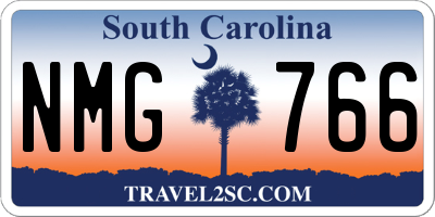 SC license plate NMG766