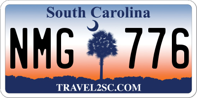 SC license plate NMG776