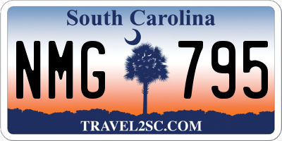 SC license plate NMG795