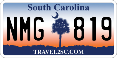 SC license plate NMG819